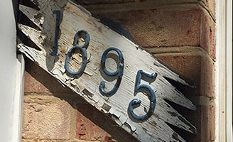 Chipped House Number Plaque